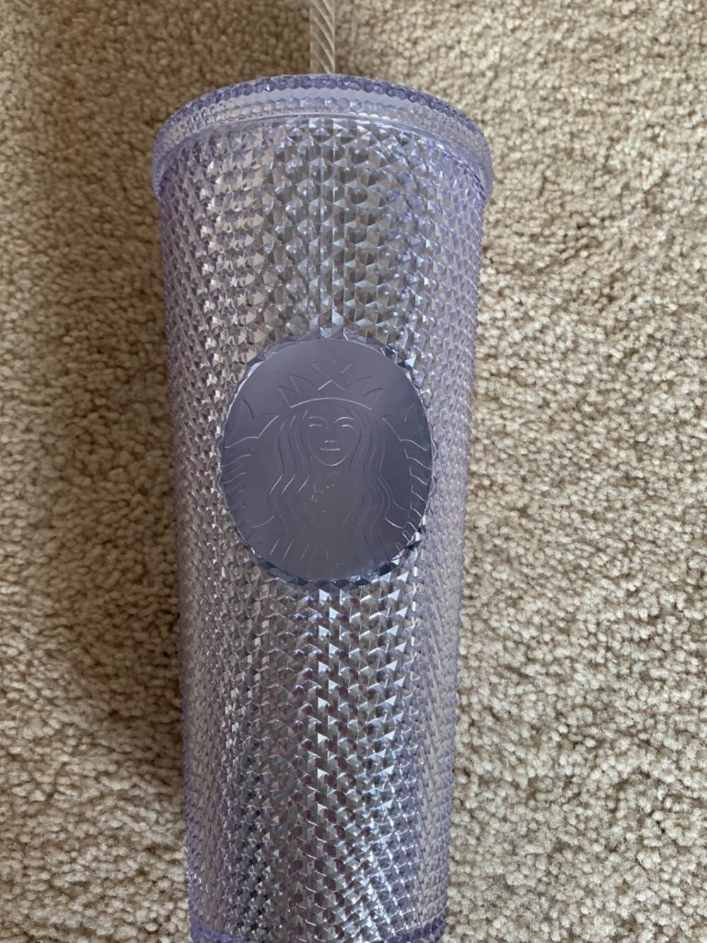 Starbucks 2019 Holiday Studded Cold Cup Tumbler, Silver, 24 oz. NEW